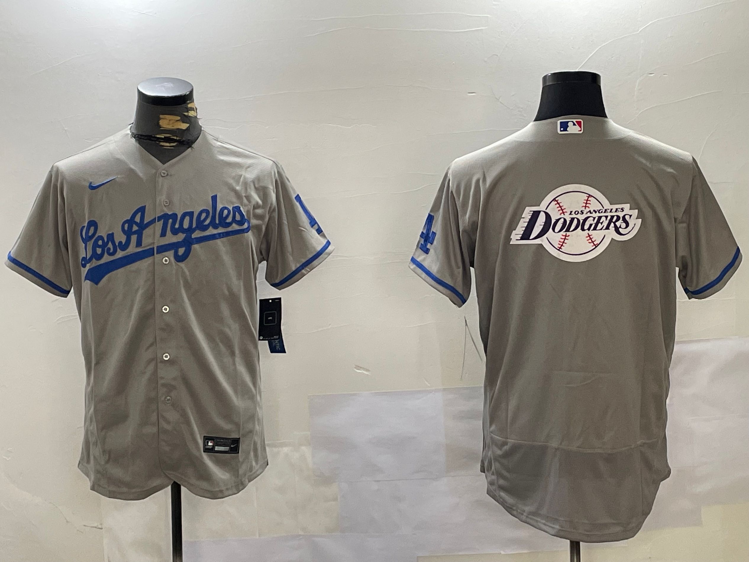 Men Los Angeles Dodgers Blank Grey Elite 2024 Nike MLB Jersey style 12168->los angeles dodgers->MLB Jersey